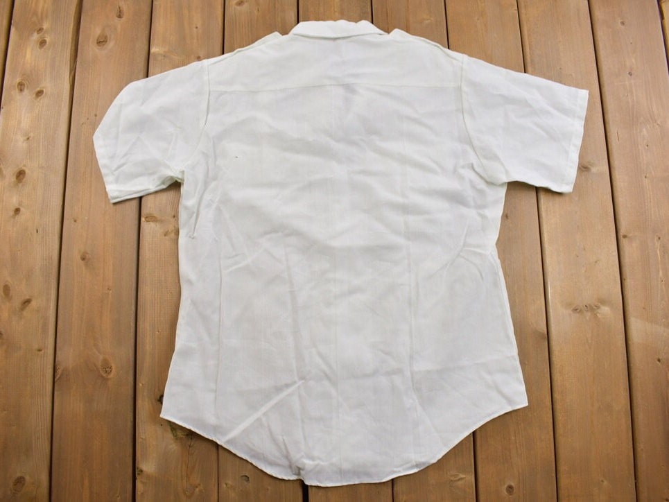 Vintage 1980s Flying Cross Button Up T- Shirt