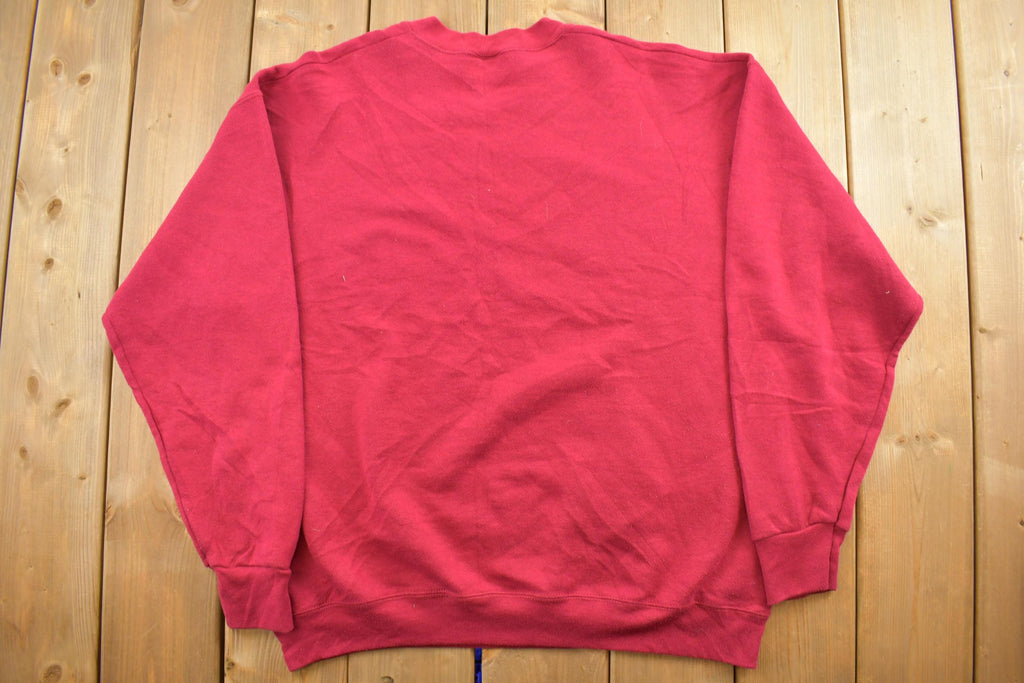 Vintage 1990s Red Quilt Escape Crewneck Sweatshirt
