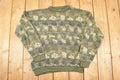 Vintage 1990s TSR Abstract Knit Crewneck Sweater Men's L