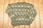 Vintage 1990s TSR Abstract Knit Crewneck Sweater Men's L