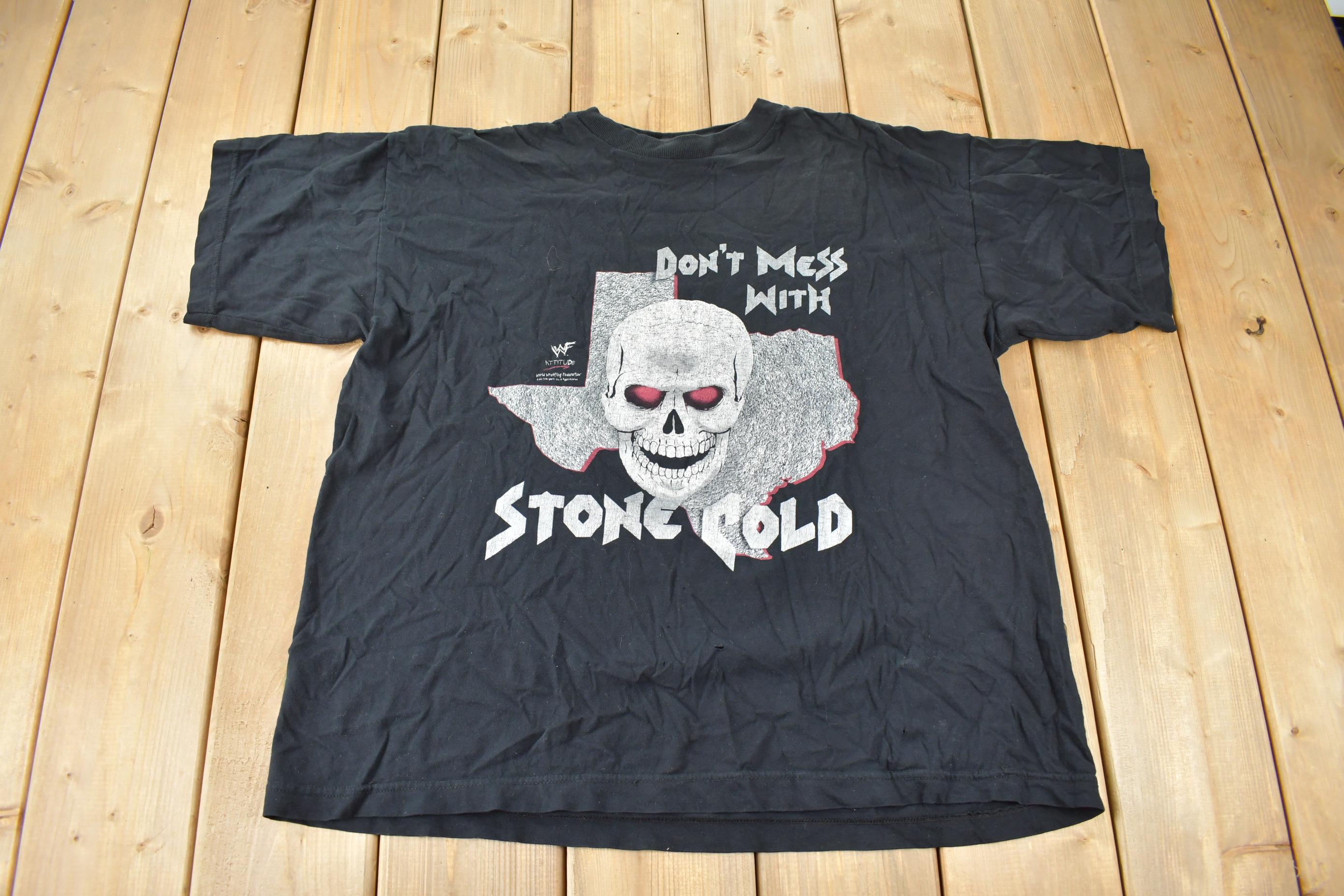 Vintage 1998 Dont Mess With Stone Cold Steve Austin Wrestling Graphic T-Shirt Streetwear