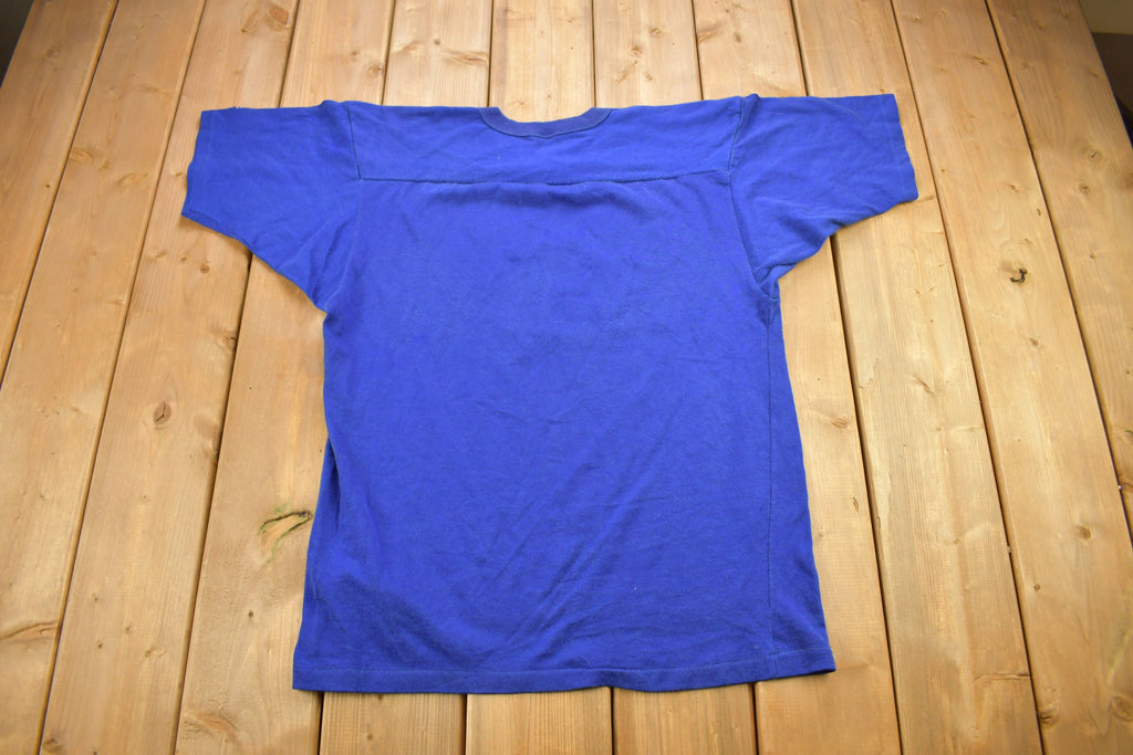 Vintage 1980s Blacksburg Football Jersey Style Champion T Shirt