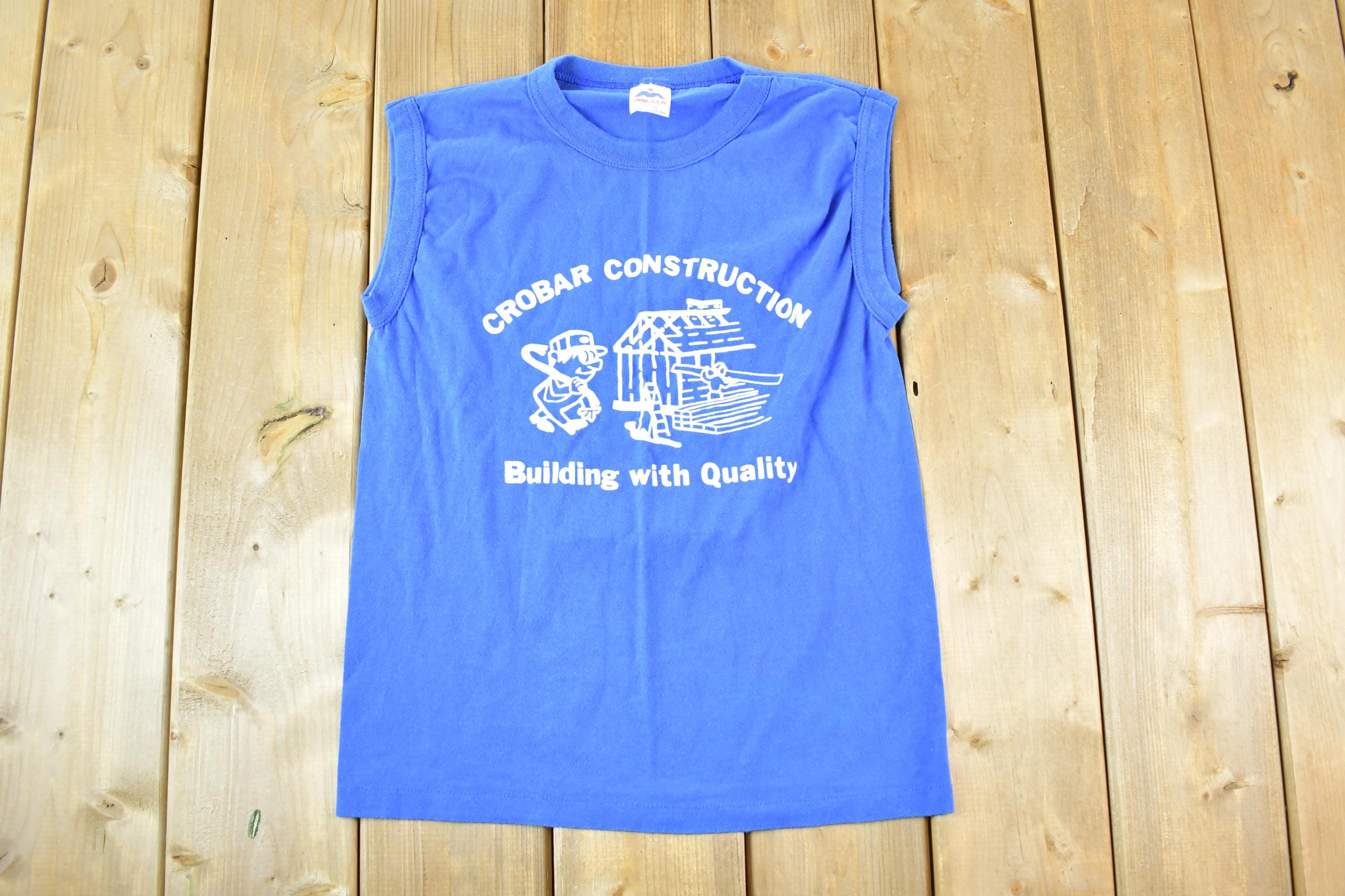 Vintage 1990s Crobar Construction Souvenir Tank Top Men's S