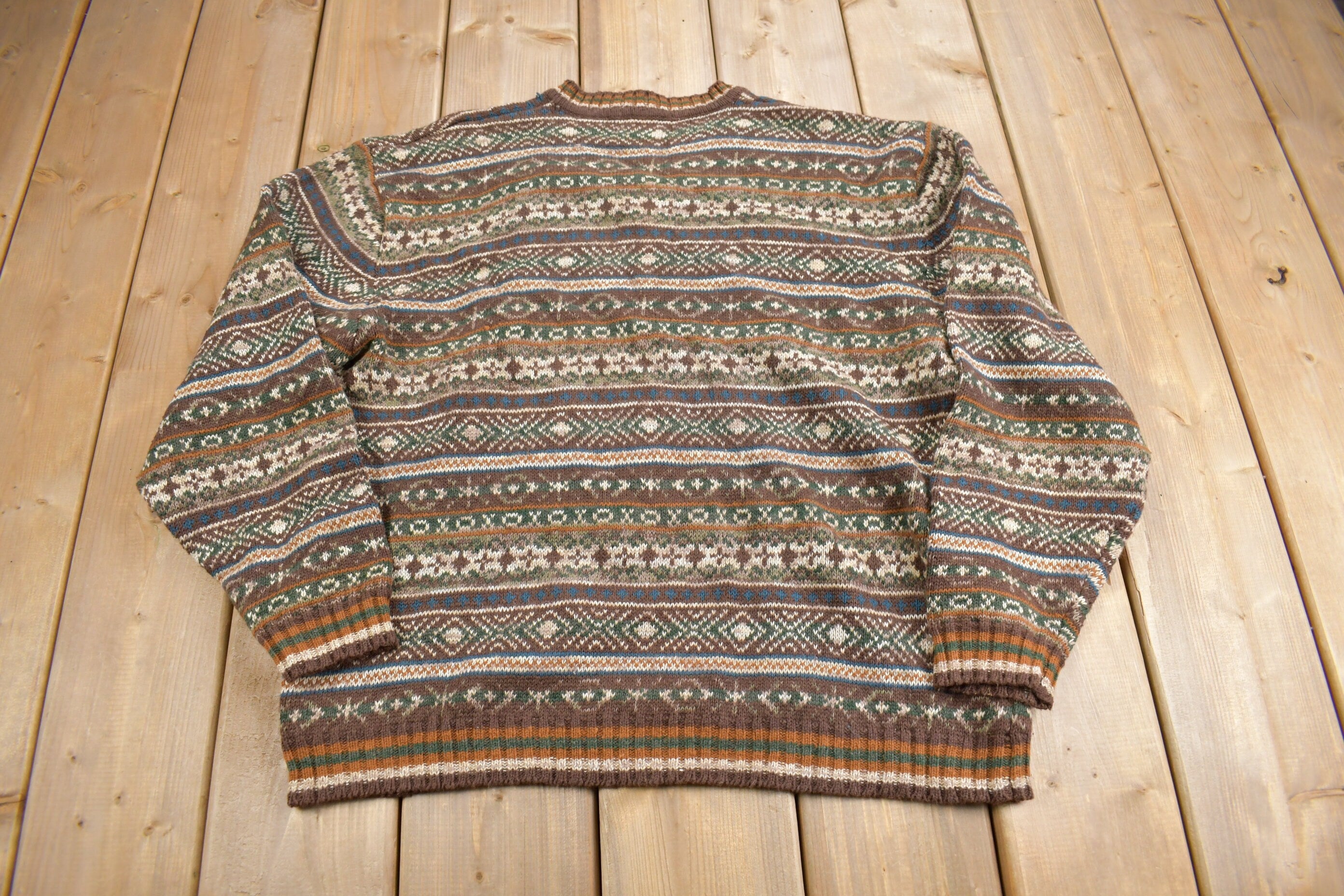 Vintage 1990s American Eagle Knit v Neck Sweater /