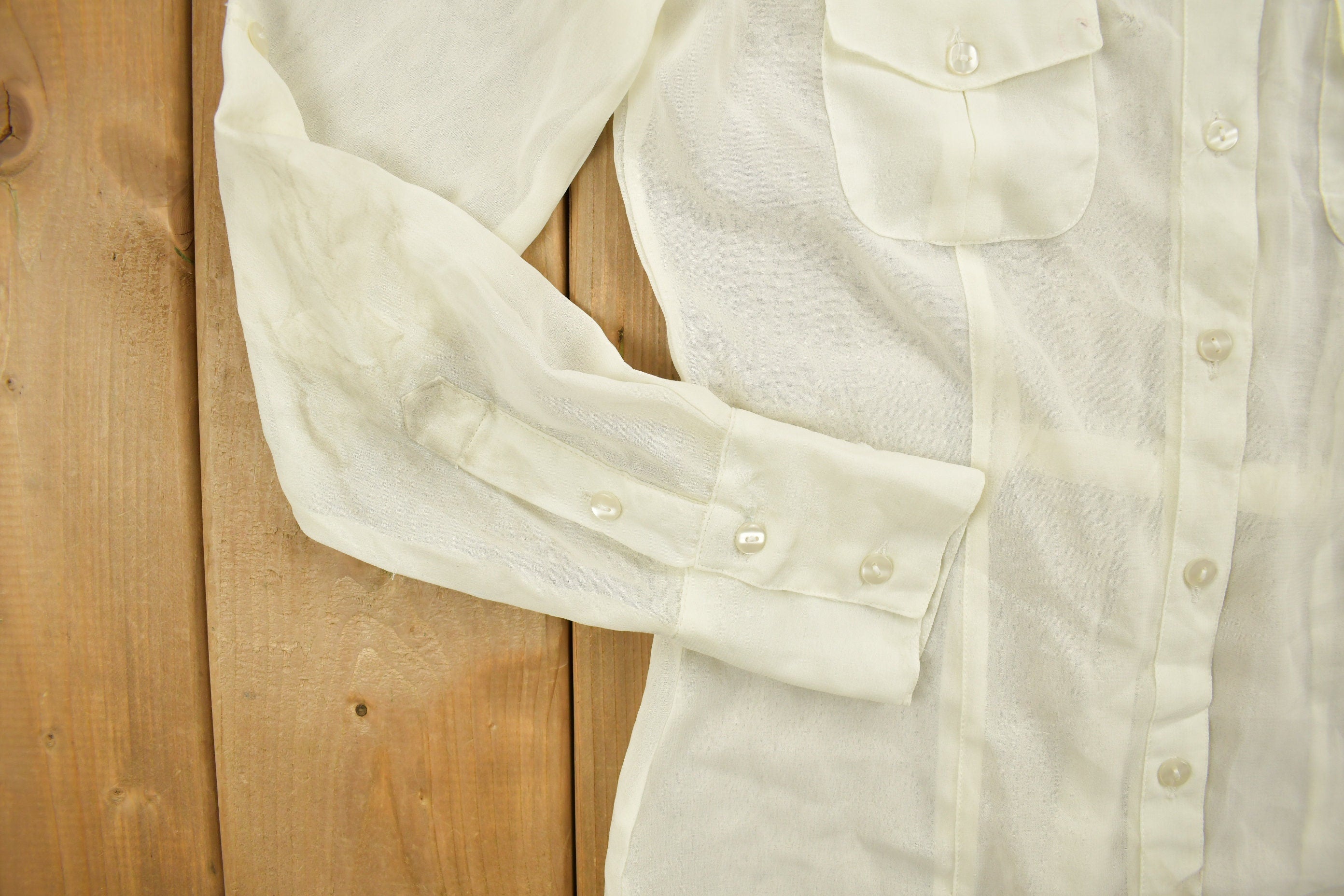Vintage 1990s Light Button Up Shirt
