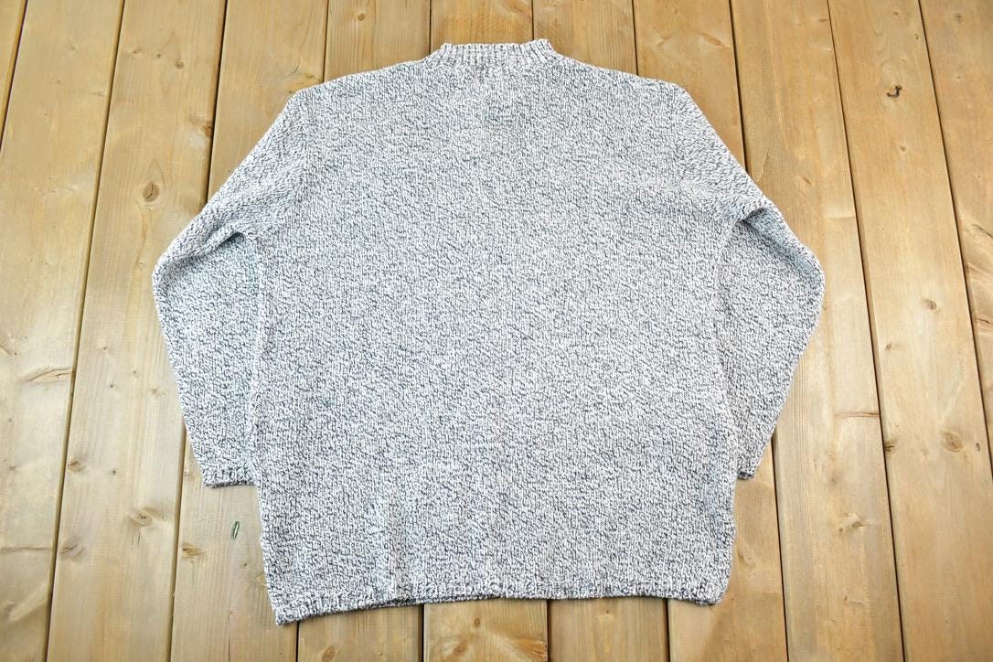 Vintage 1990s St Johns Bay Knit Abstract Pattern Crewneck Sweater Mens L