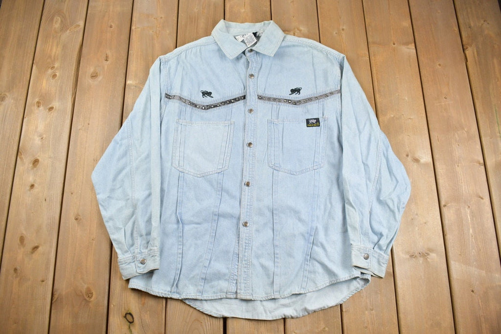 Vintage 1990s Parasuco Denim Button Up Shirt