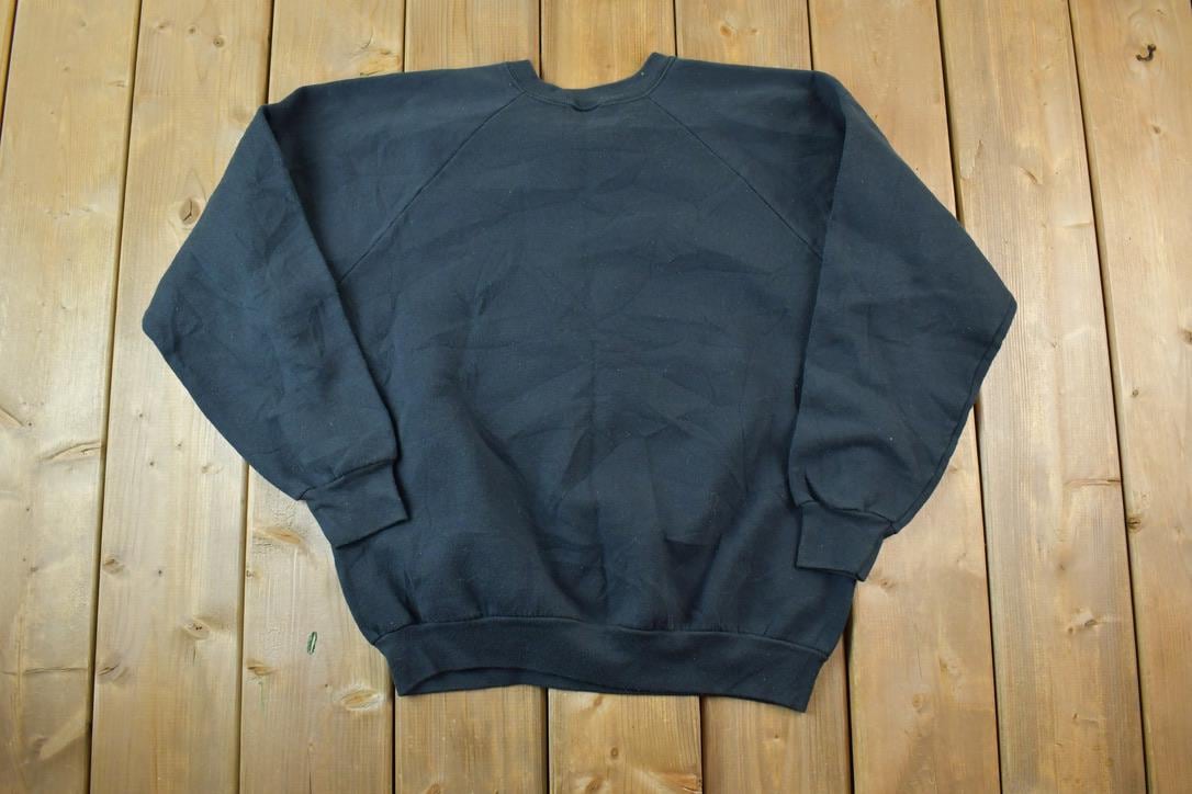 Vintage 1990s Hollywood Beach Florida Neon Sailboat Crewneck Sweatshirt