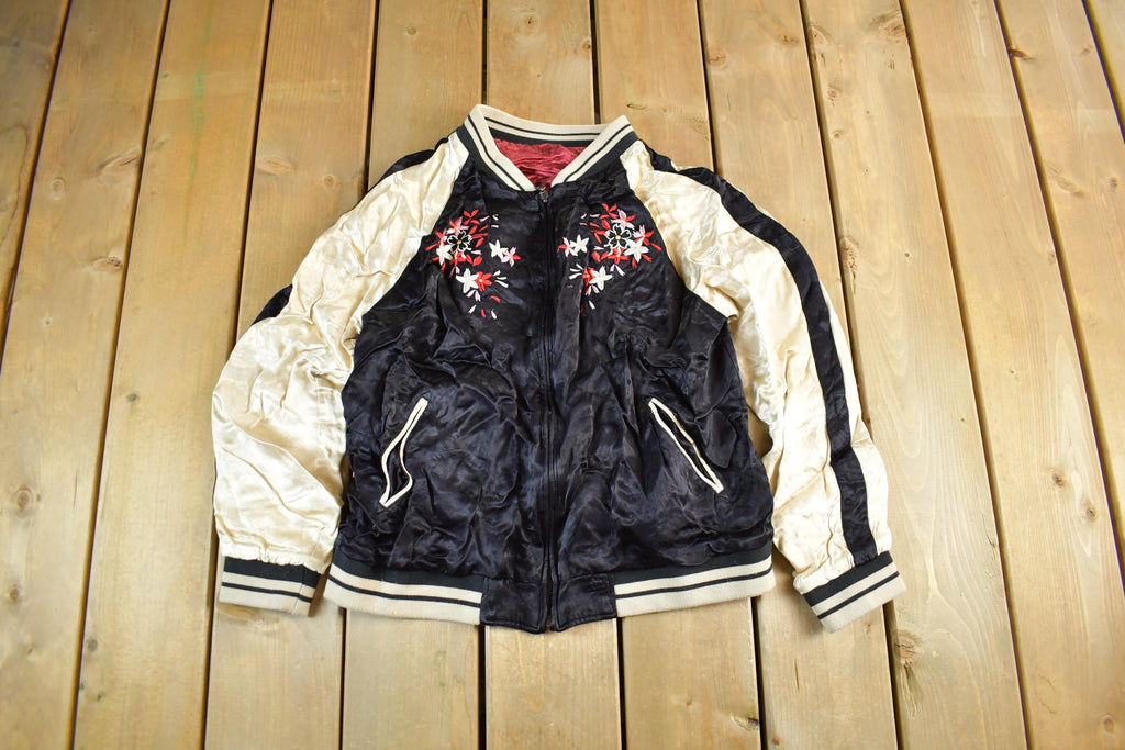 Vintage 1970s USA Korean Sukajan Souvenir Bomber Jacket Adult XS