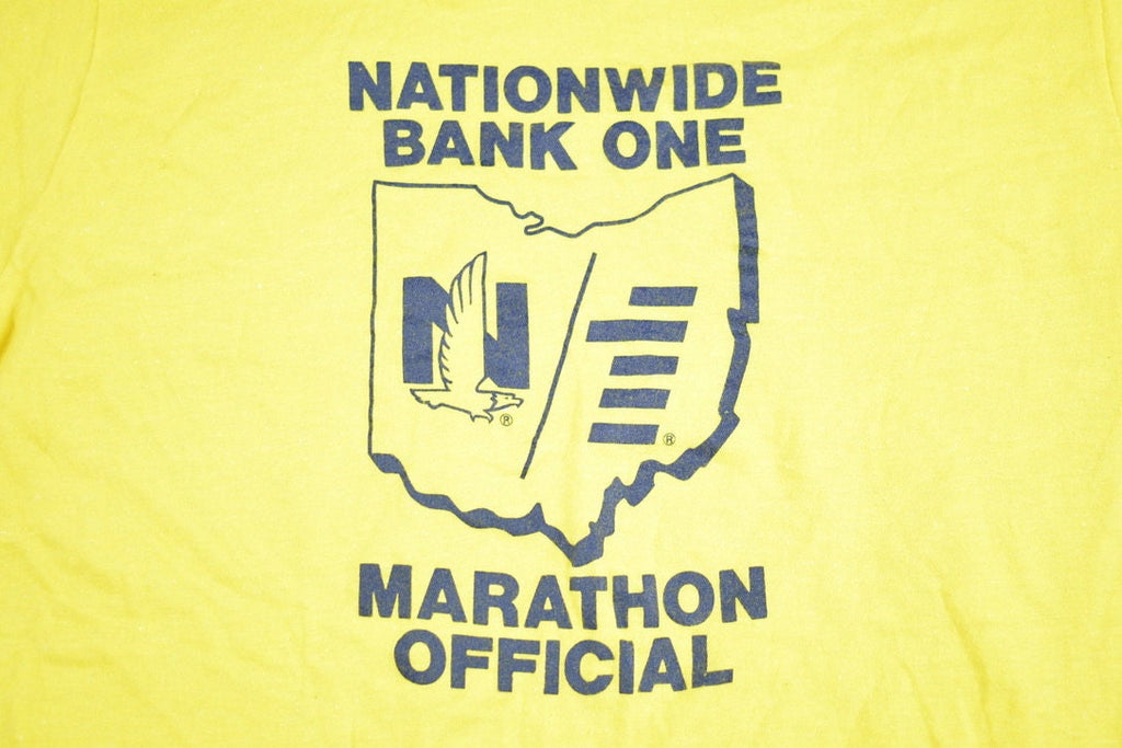 Vintage 1970s Nationwide Bank One Marathon Graphic T-Shirt