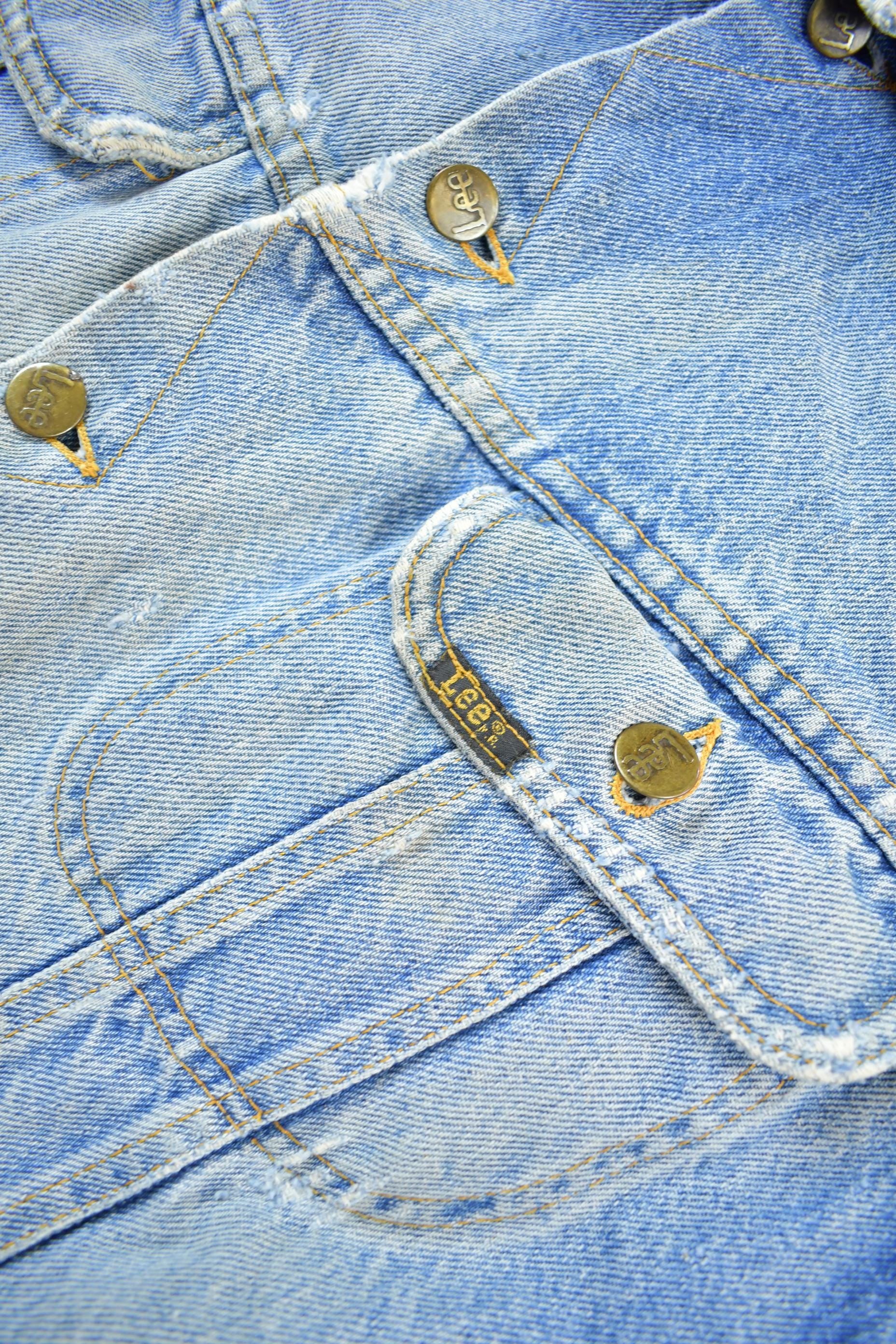 Vintage 1980s THRASHED Lee Storm Rider Blanket Lined Jean Jacket