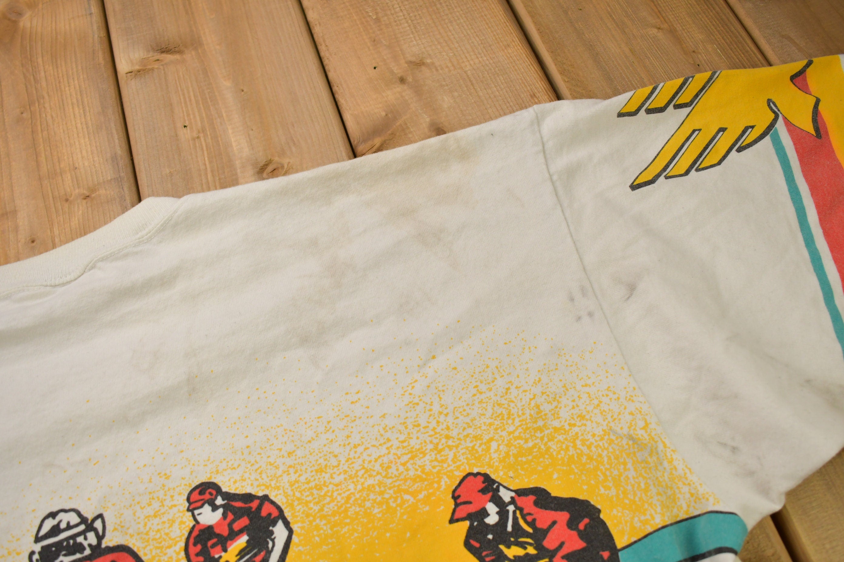 Vintage 1993 Nascar Winston Cup All Over Print Racing T-Shirt