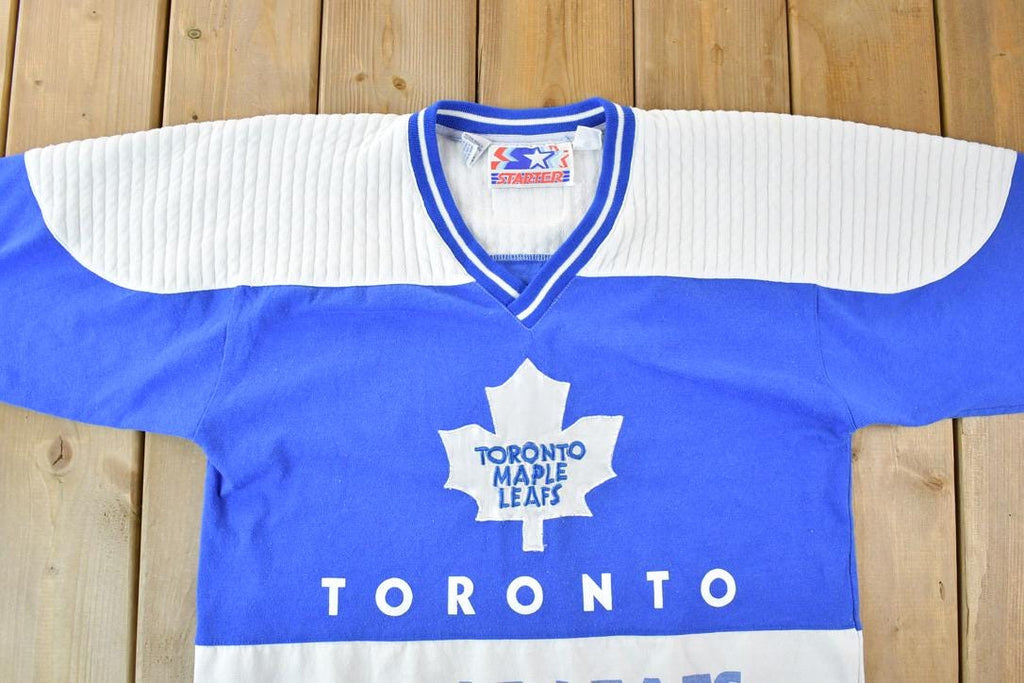 Vintage Late 80s Early 90s Starter Toronto Maple Leafs NHL Hockey Embroidered Crewneck Sweatshirt