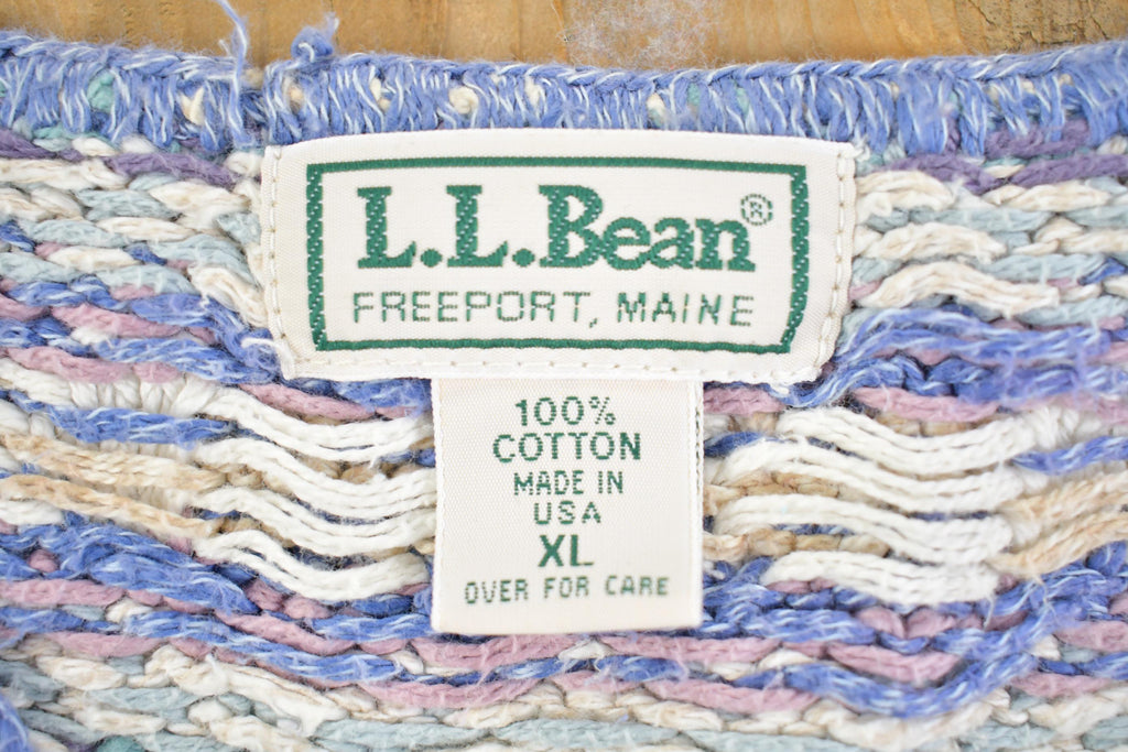 Vintage 1990s L.L. Bean Knitted Made In USA Cardigan