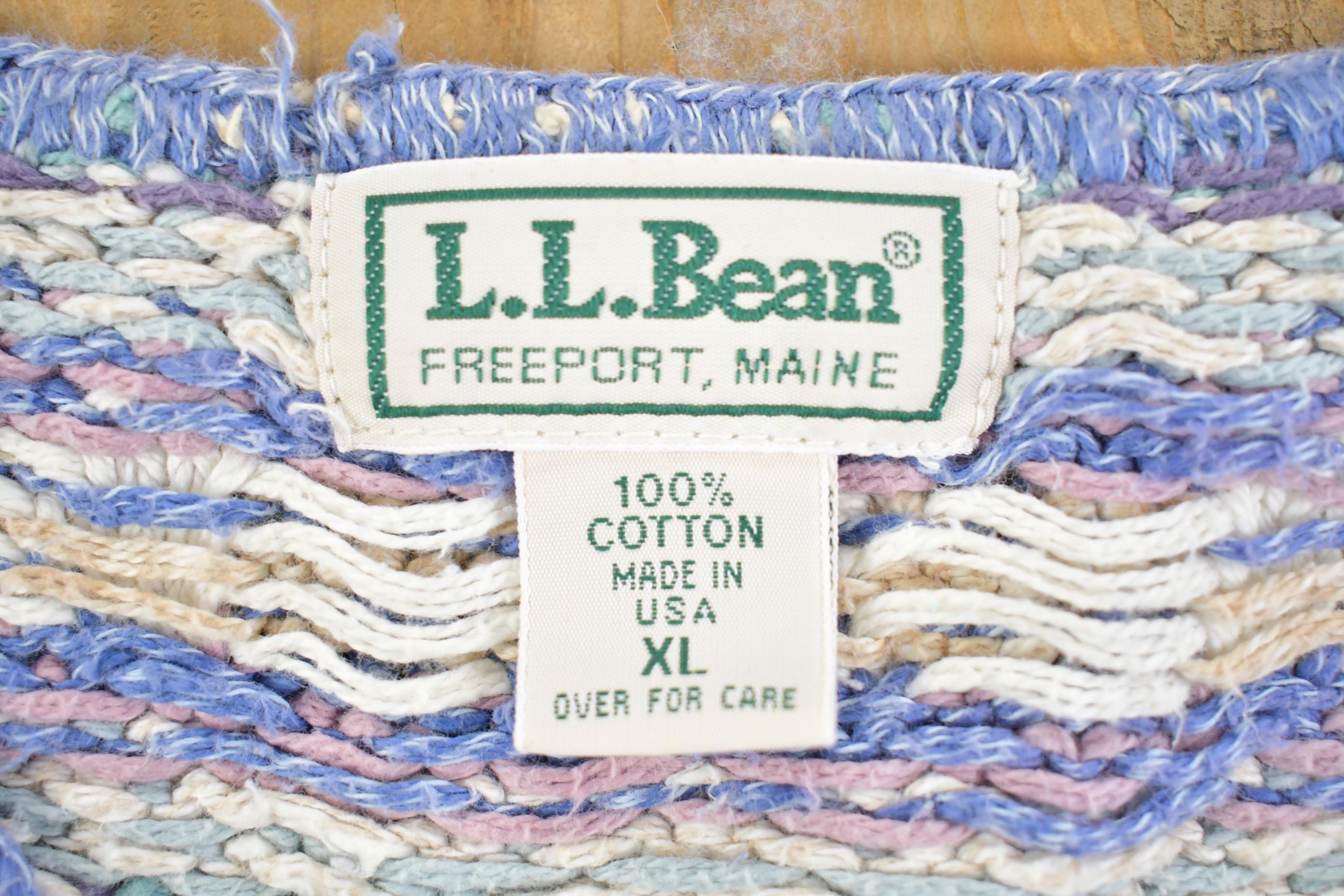 Vintage 1990s L.L. Bean Knitted Made In USA Cardigan
