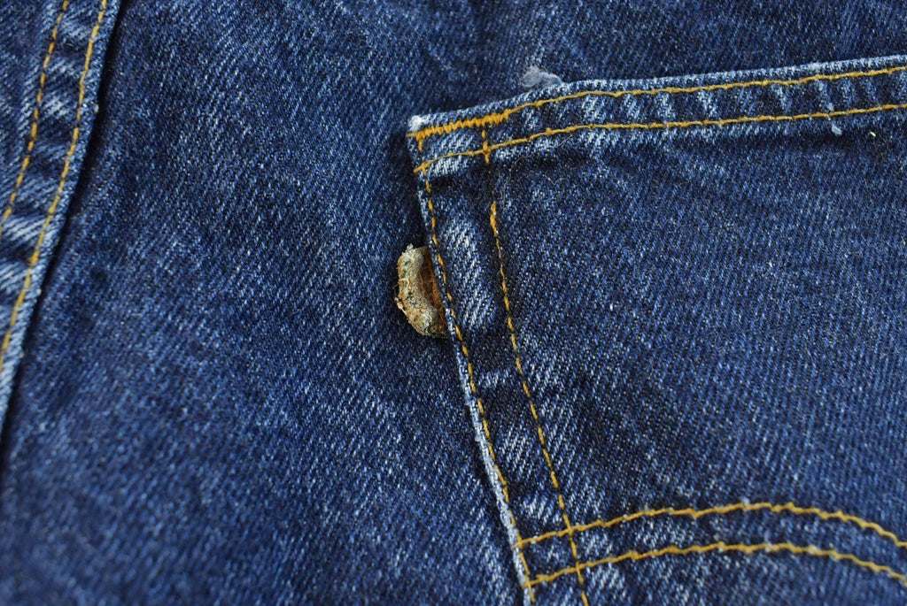 Vintage 1990s Levi's Two Horse Leather Tab Denim Dark Blue Jeans Men's 34 x 28 / 90s Levi's / Streetwear / Made in USA