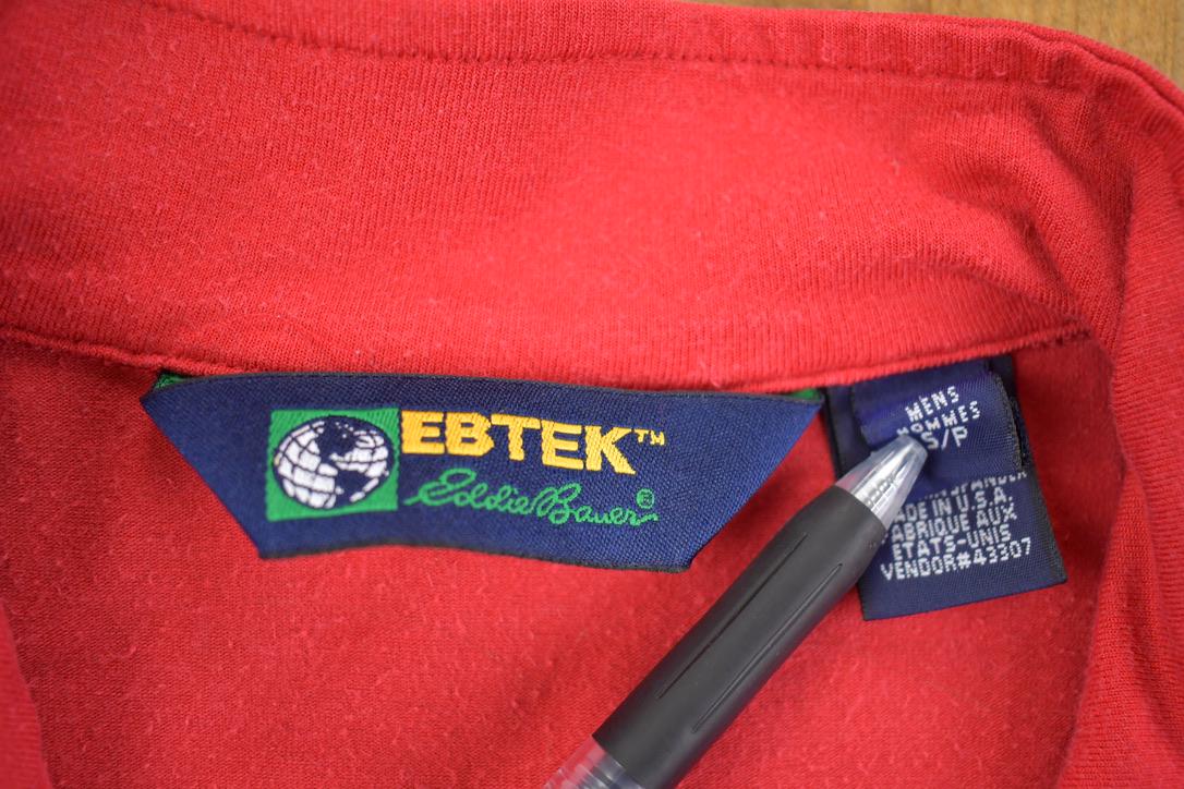 Vintage 1990s Ebtex Eddie Bauer Zip Up T Shirt