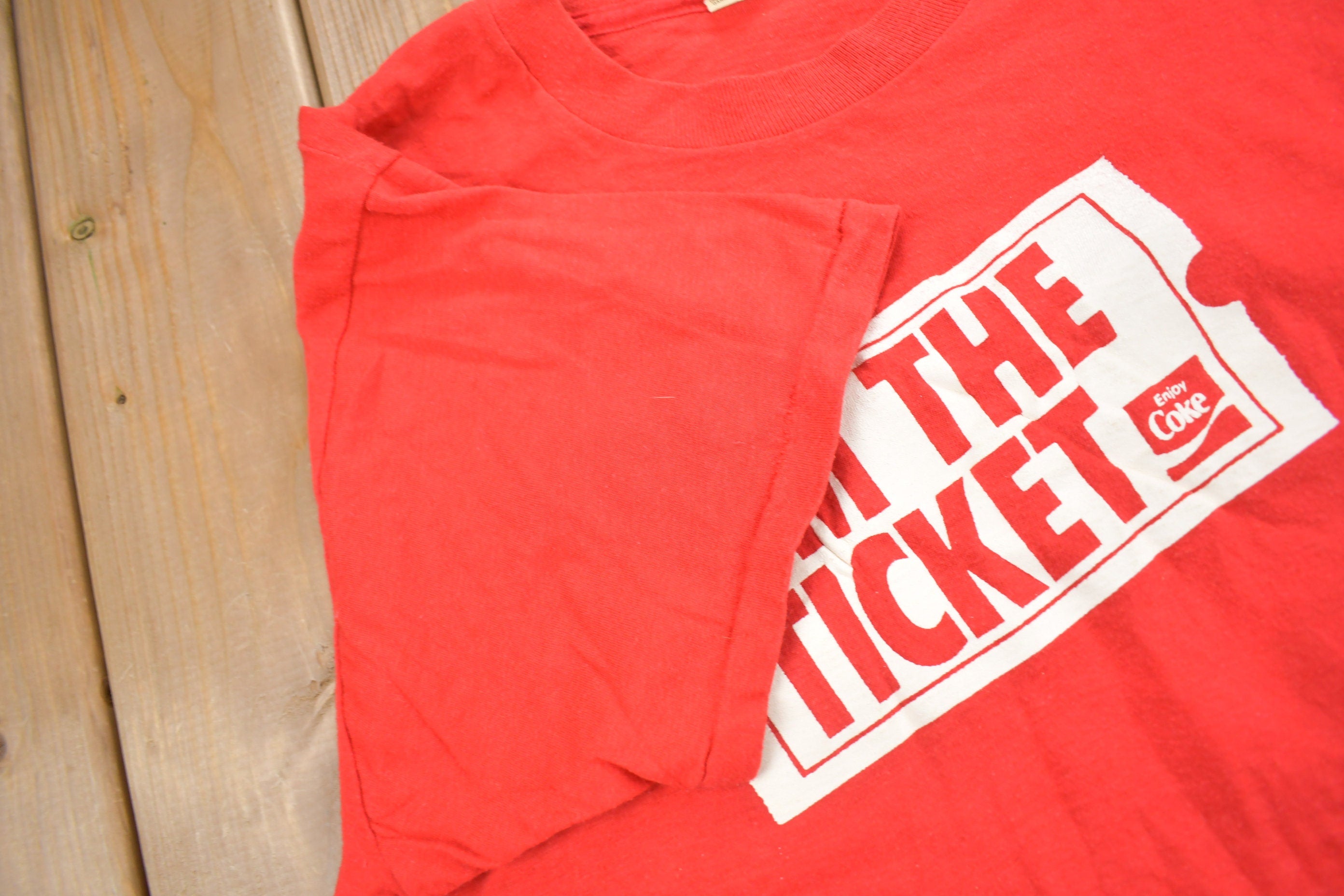 Vintage 1980s Enjoy Coke Coca Cola Promo T-Shirt