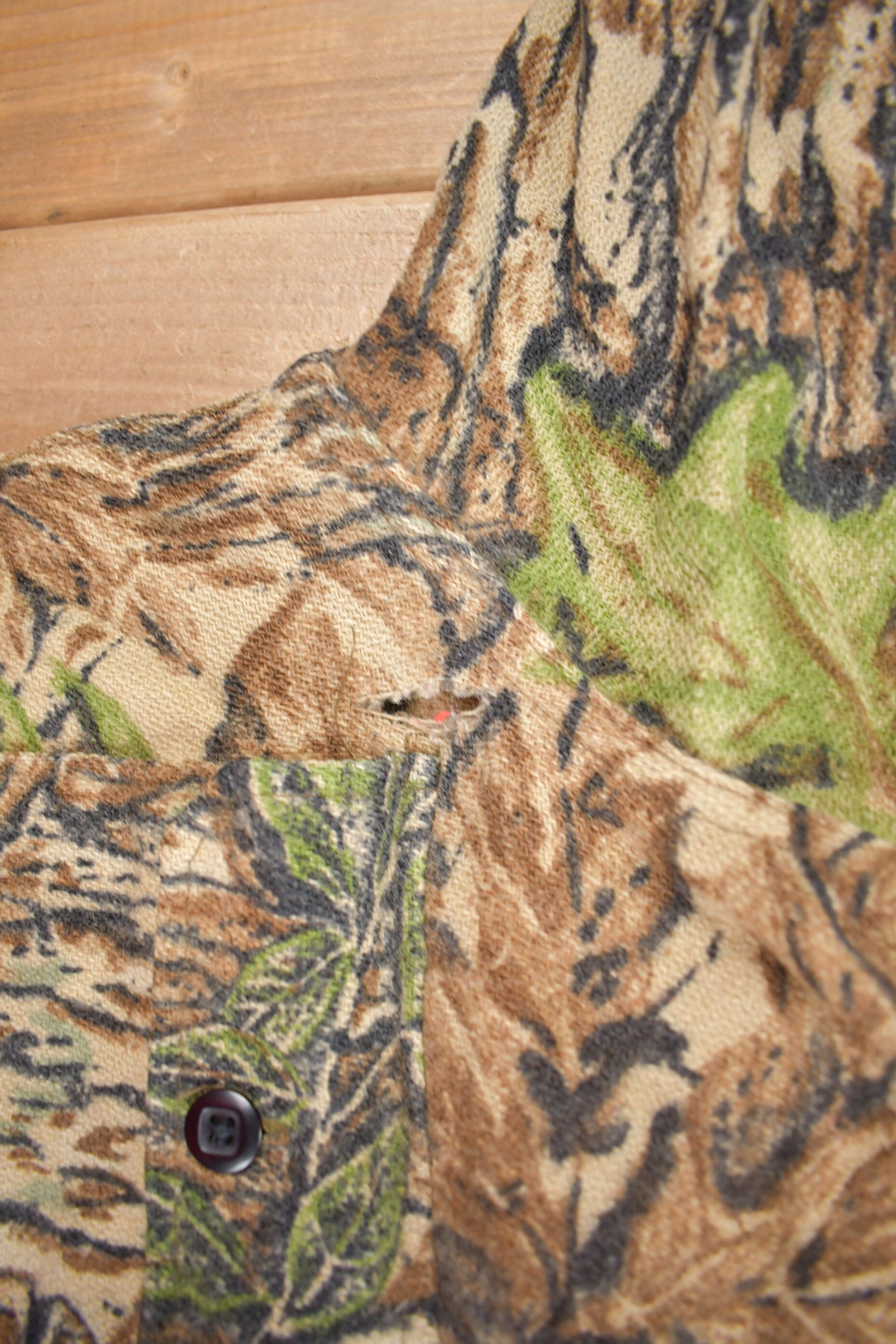 Vintage 1990s Redhead Real Tree Camouflage Button Up Shirt