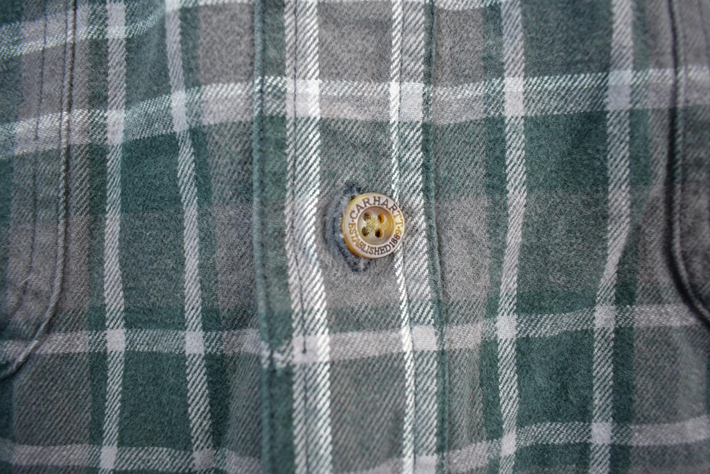 Vintage 1990s Carhartt Plaid Button Up Flannel Shirt