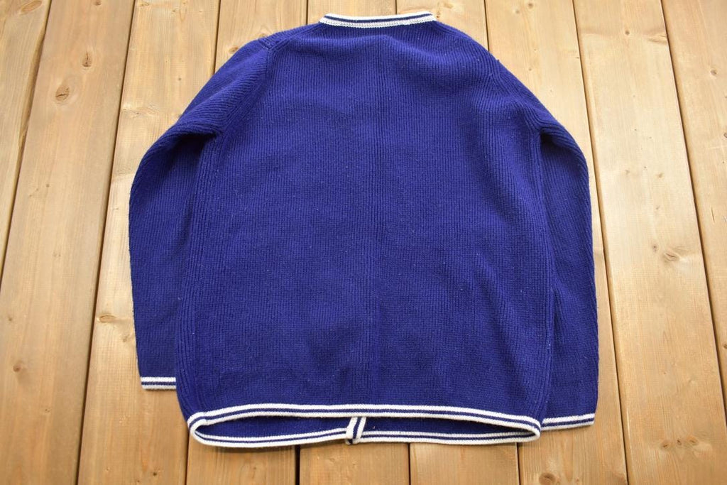 Vintage 1990s Blue Cardigan Sweater