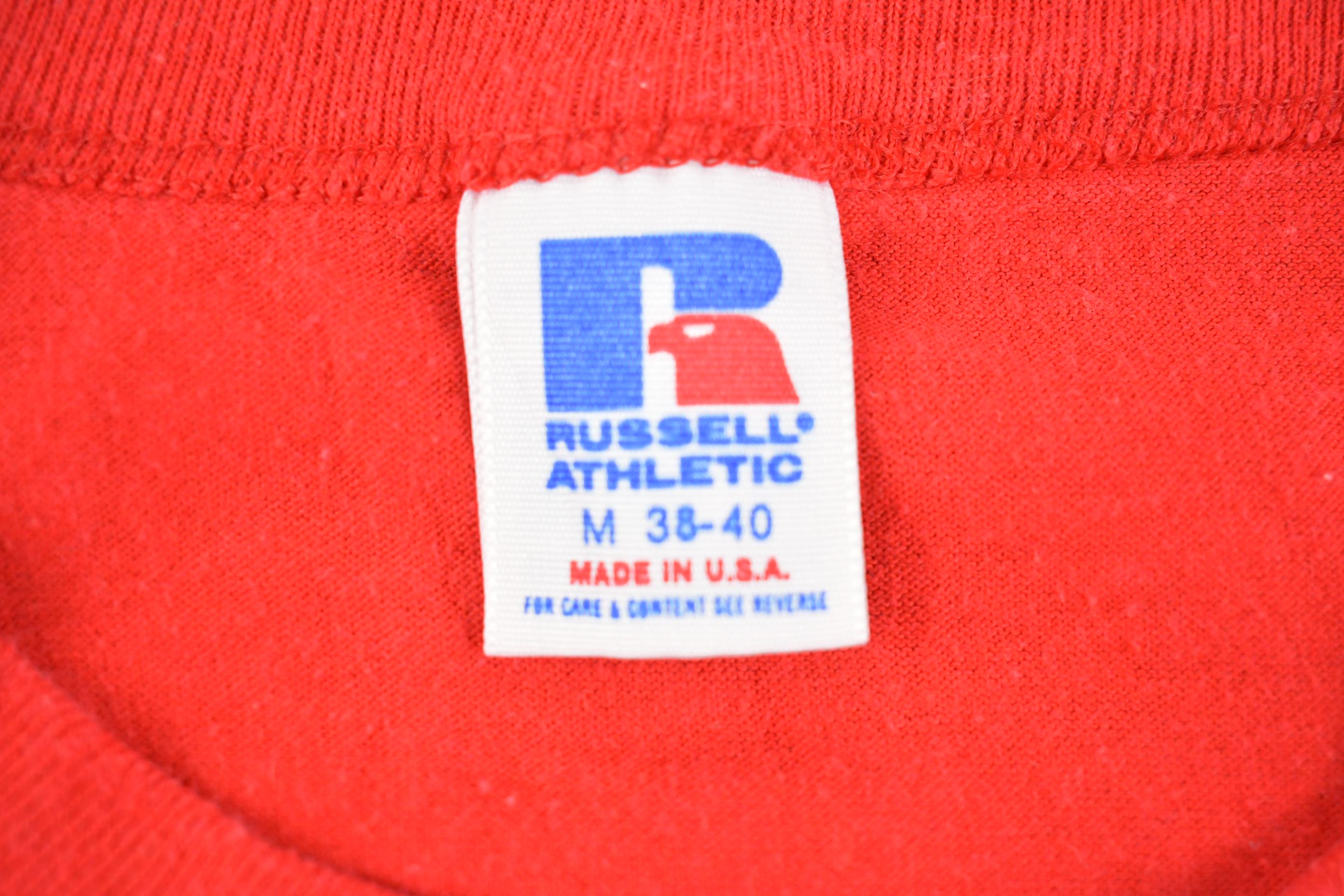 Vintage 1980s Russell Athletic Tennis League Made In USA T Shirt