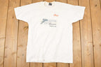 Vintage 1990s Staples MN Moto City Raceway Graphic Print Souvenir T-Shirt Men's L