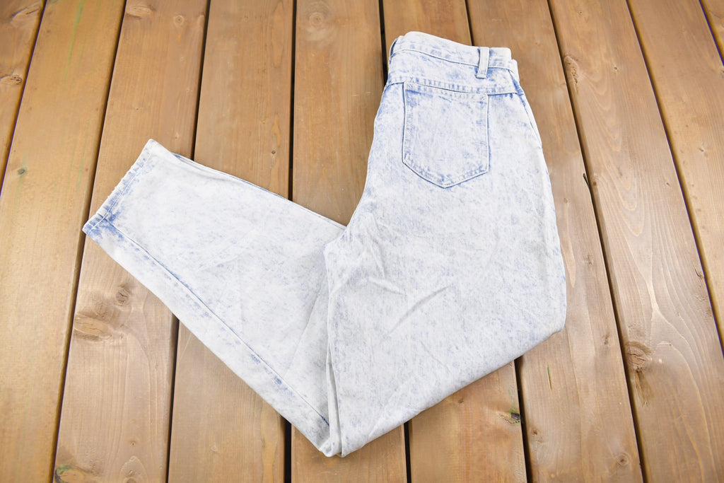 Vintage 1990's Weathered Blues Acid Wash Women's Jeans 30 x 28