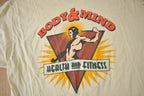 Vintage 1990s Body & Mind Health And Fitness Single Stitch Graphic T Shirt Made In USA