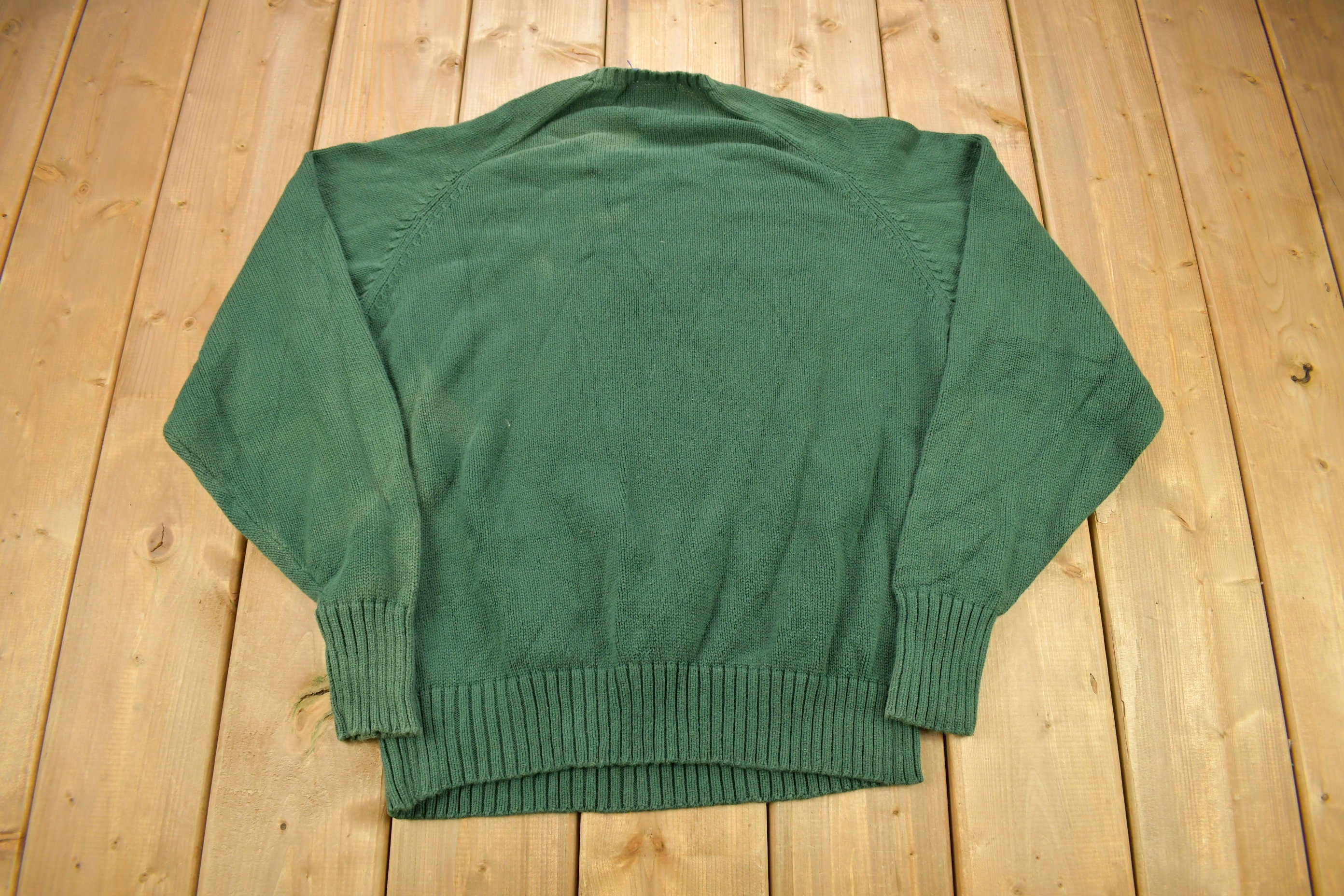 Vintage 1990s Green Polo Ralph Lauren Knitted Sweater