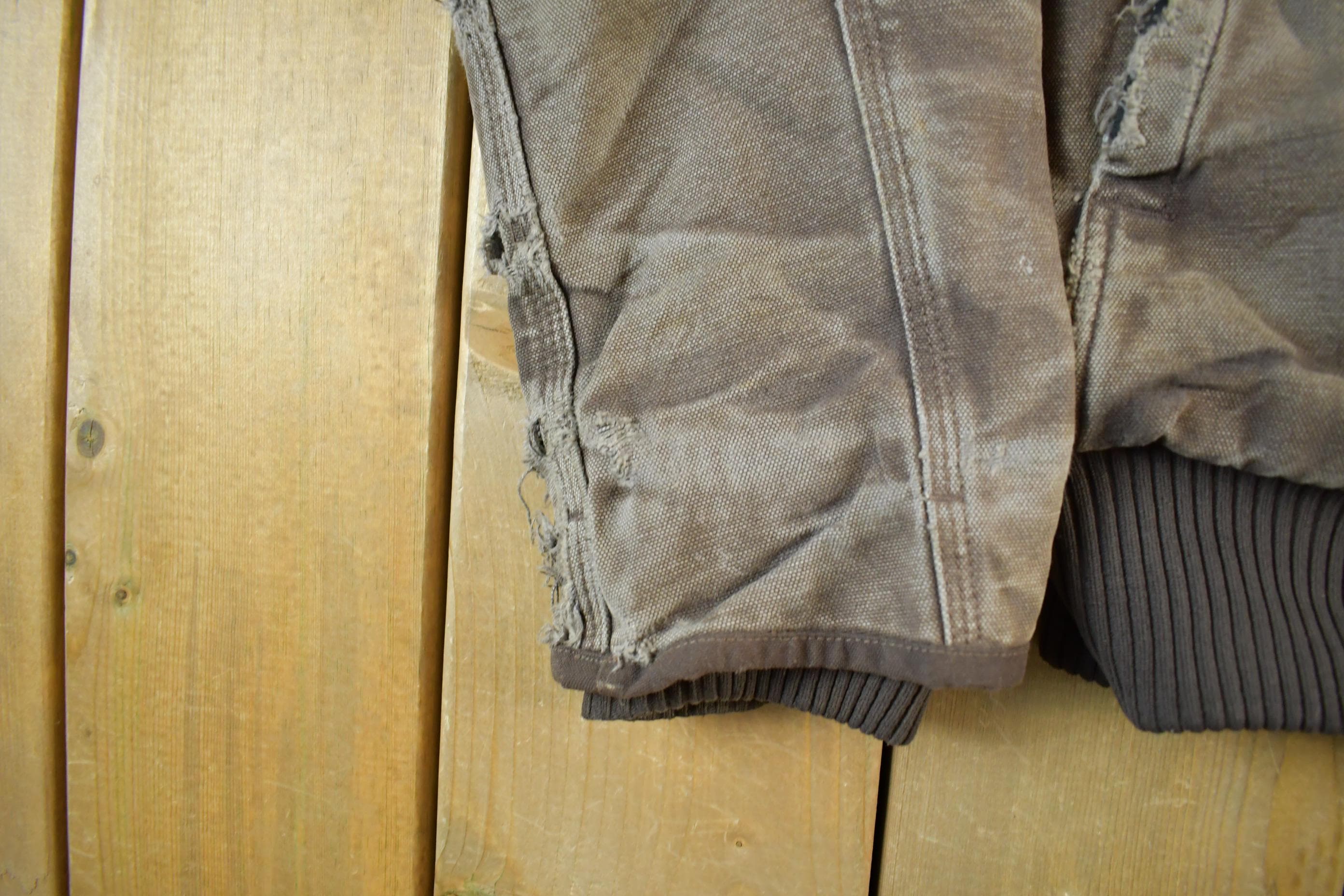 Vintage 2000s Distressed Sun Faded Carhartt Hooded Lined Jacket Mens Small