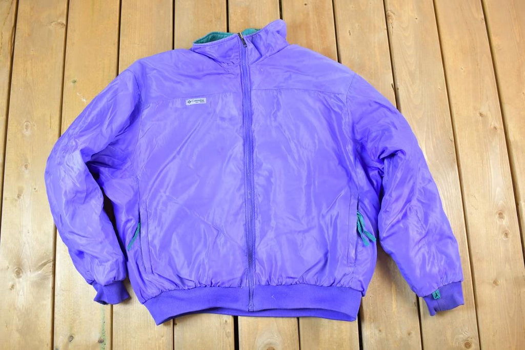 Vintage 1990s Columbia Reverse Windbreaker Puffer Jacket