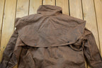 Vintage 1990s Australian Stockman's Dilskins Crazy Full Length Leather Trench Coat Made In Australia By Feathertop