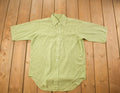 Vintage 1990s Green Striped Basic Button Up Shirt