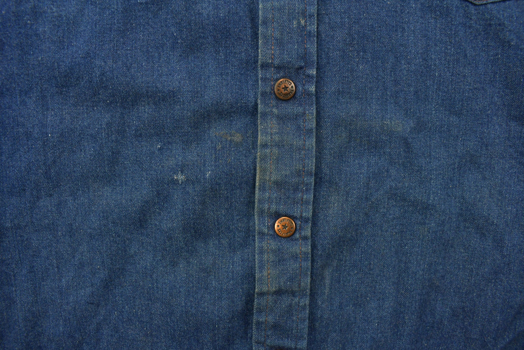 Vintage 1990s Western Button Up Denim Shirt