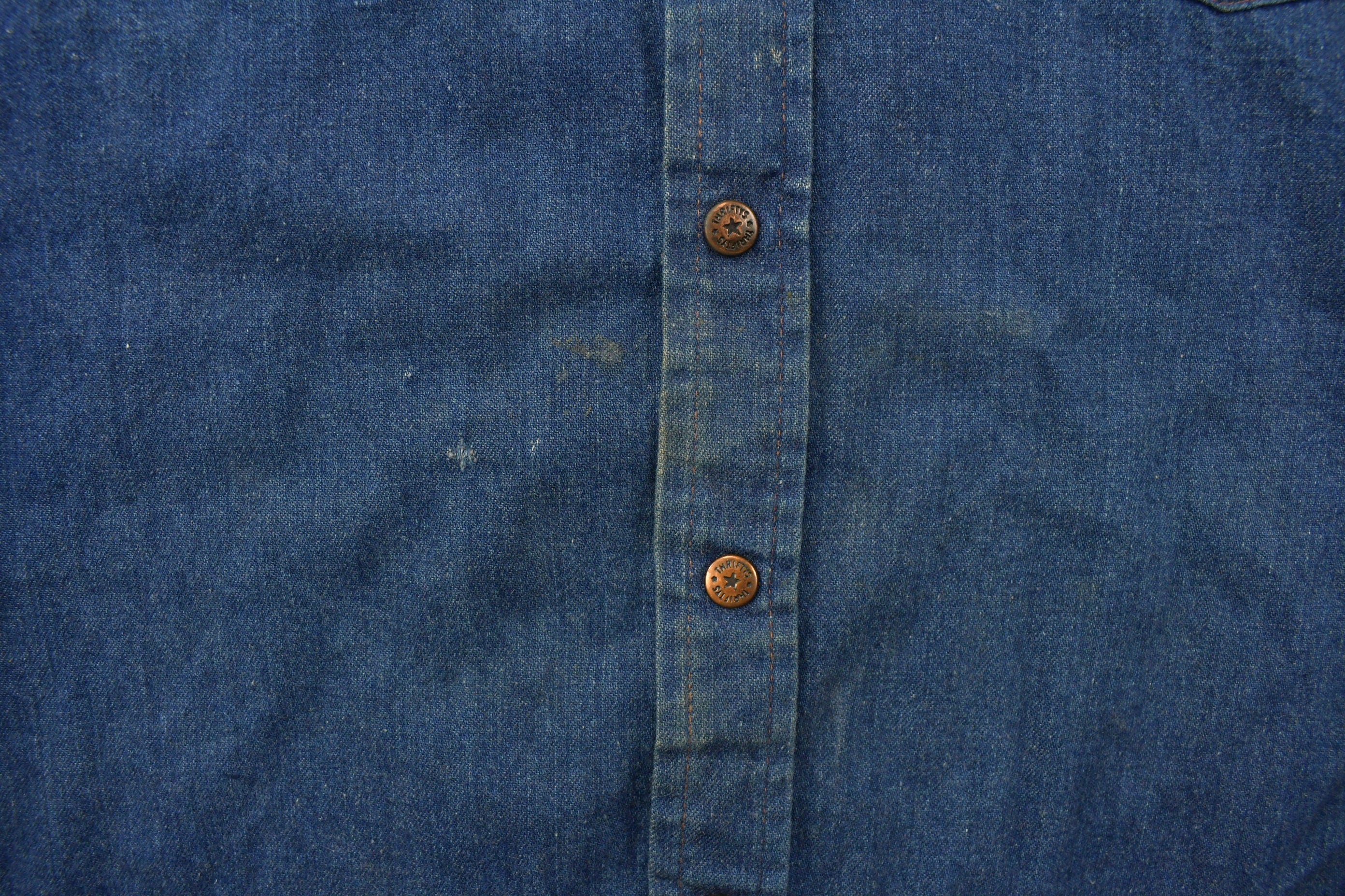 Vintage 1990s Western Button Up Denim Shirt