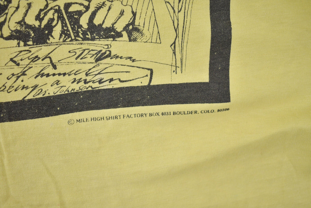 Vintage 1970S Fear and Loathing In Las Vegas Single Stitch Graphic T Shirt Made In USA Size Large
