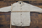 Vintage 1980s Indian Weavings Cable Knit Button Up Sweater