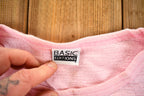 Vintage 1990s Basic Editions Chunky Knit Cute Kitties Screen Printed Crewneck Sweatshirt Women's L /