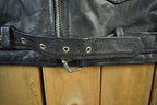 Vintage 1990s First Genuine Leather Biker Jacket Adult 52