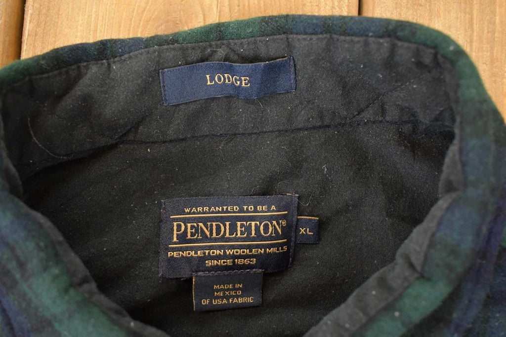 Vintage 1990s Pendleton Plaid Button Up Shirt Men's L