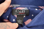 Vintage 1990s Croft And Barrow AMerican Flag AOP Button Up Shirt Men's XL