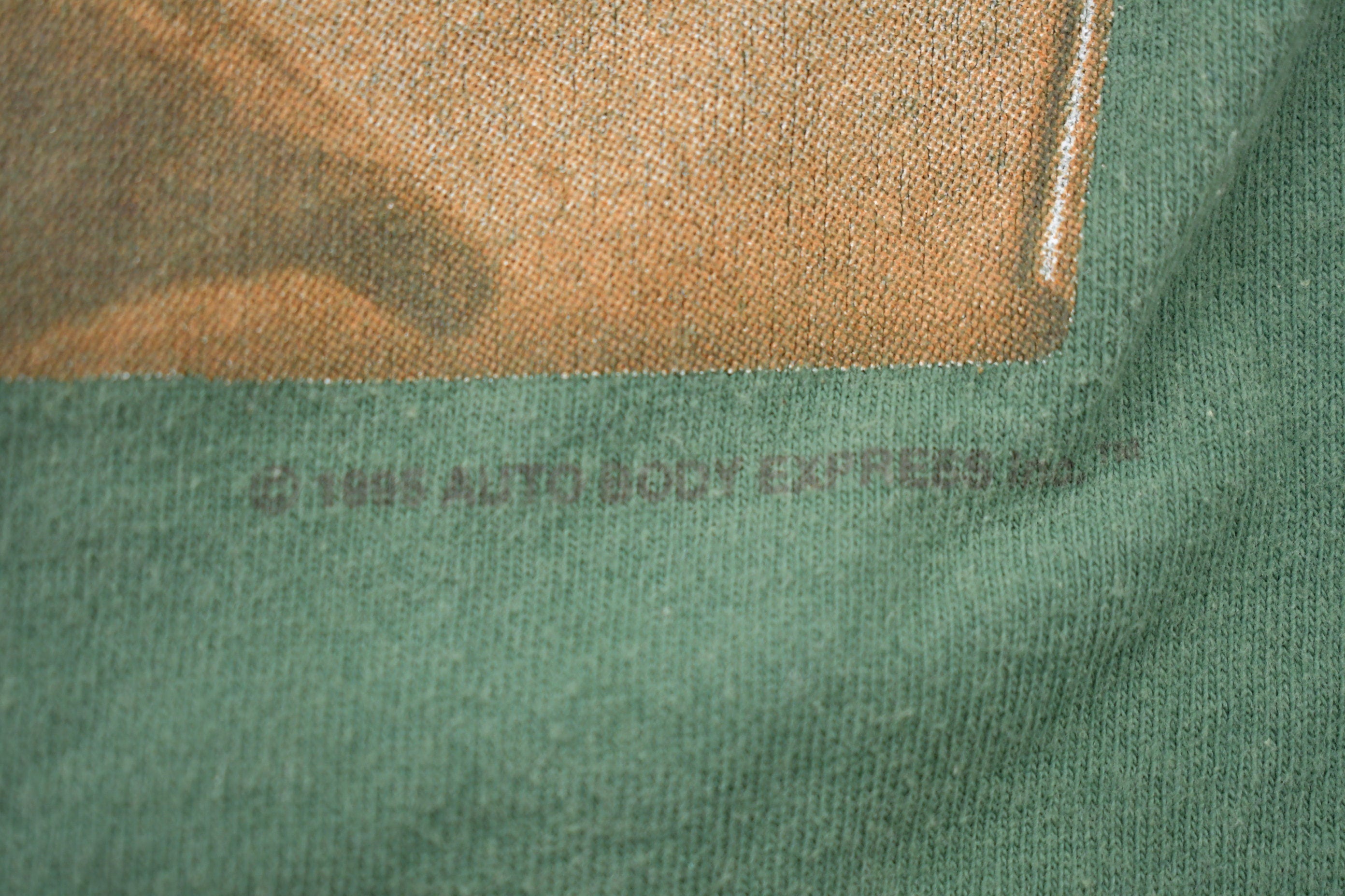 Vintage 1995 Auto Body Express Smoking Cowboy Graphic T Shirt
