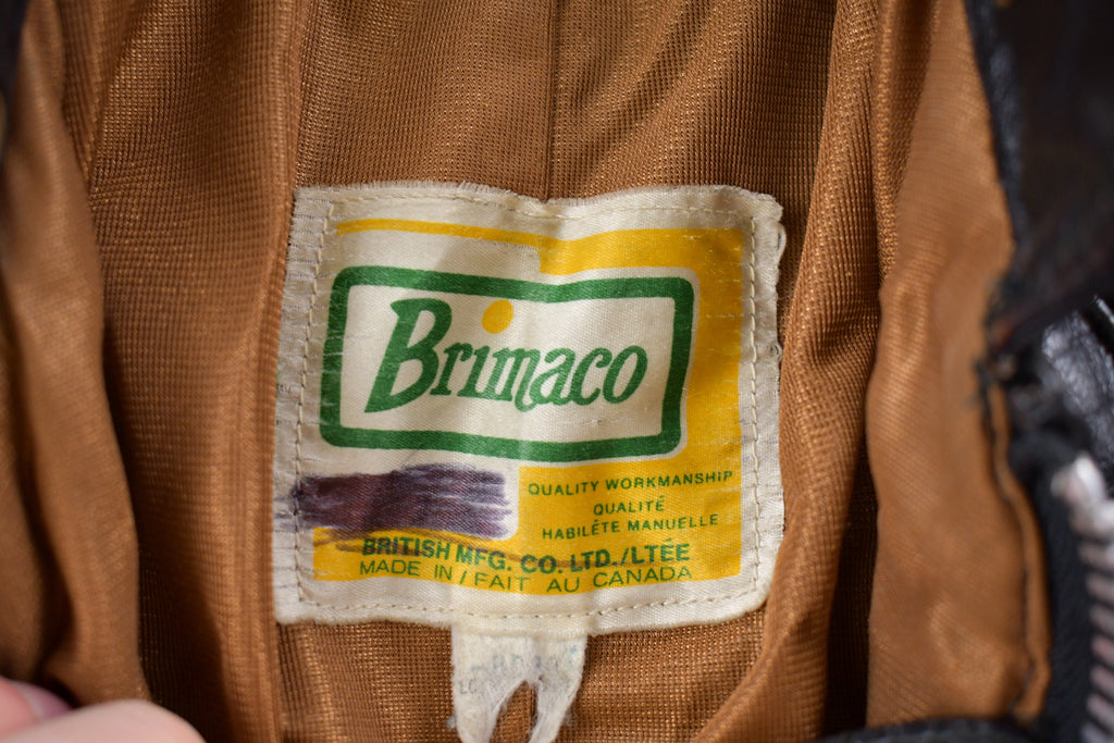 Vintage 1980s Brimaco Leather Cafe Racer Jacket
