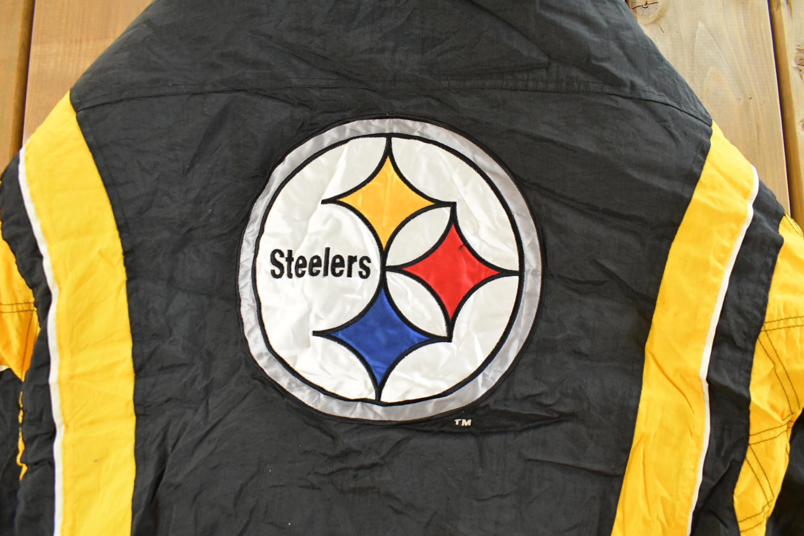 Vintage 1990s Pittsburgh Steelers Starter NFL Anorak Jacket Men's Medium