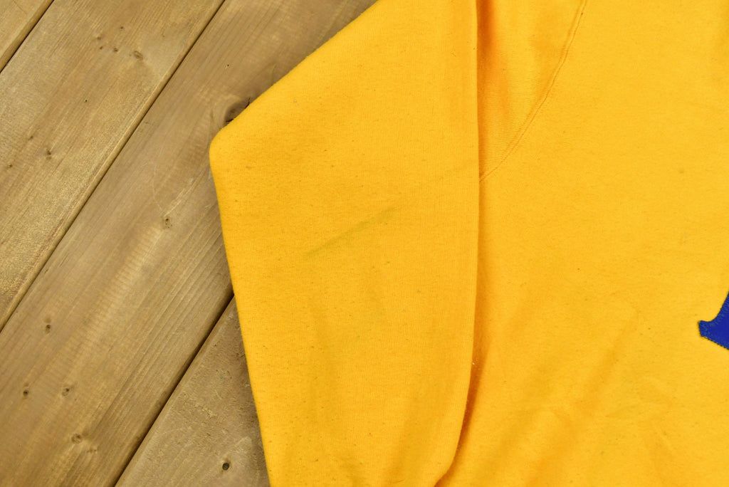 Vintage 1990's University Fraternal Style Collegiate Crewneck  Embroidered  Russell Athletics  Made In USA  Fraternity  Americana