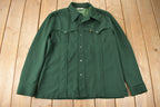 Vintage 1970s Lee Western Style Pearl Snap Button Up Shirt Made in USA Size L