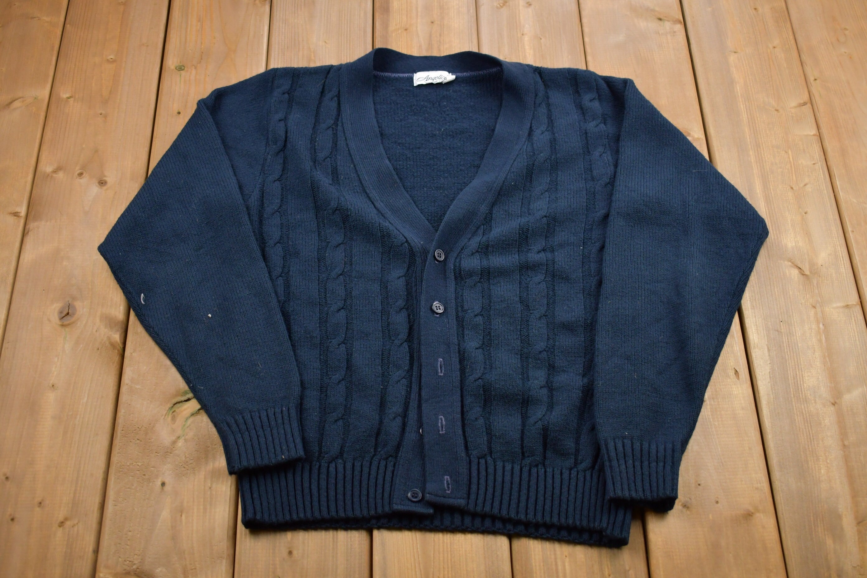 Vintage 1990s Angelica Made In USA Knitted Sweater /