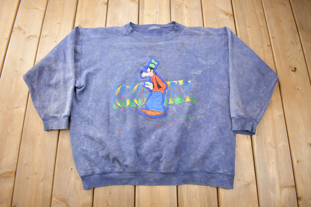 Vintage 1990s Goofy Acid Wash Graphic Disney Designs Crewneck