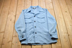 Vintage 1990s John Blair Blank Blue Button Up Shirt